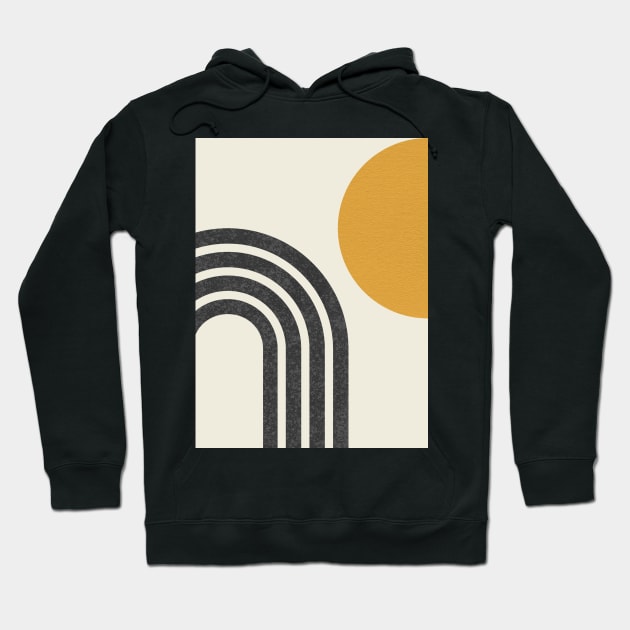 Mid century modern gold - Sun & Rainbow Hoodie by moonlightprint